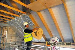 Утепление кровли изнутри минватой