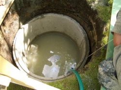 Заполнение колодца водой