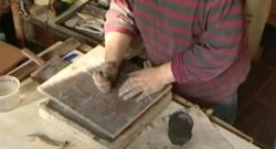 Выравнивание румпы изразца (прессование)