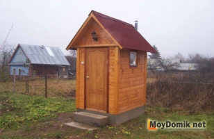Самодельный туалет из бруса